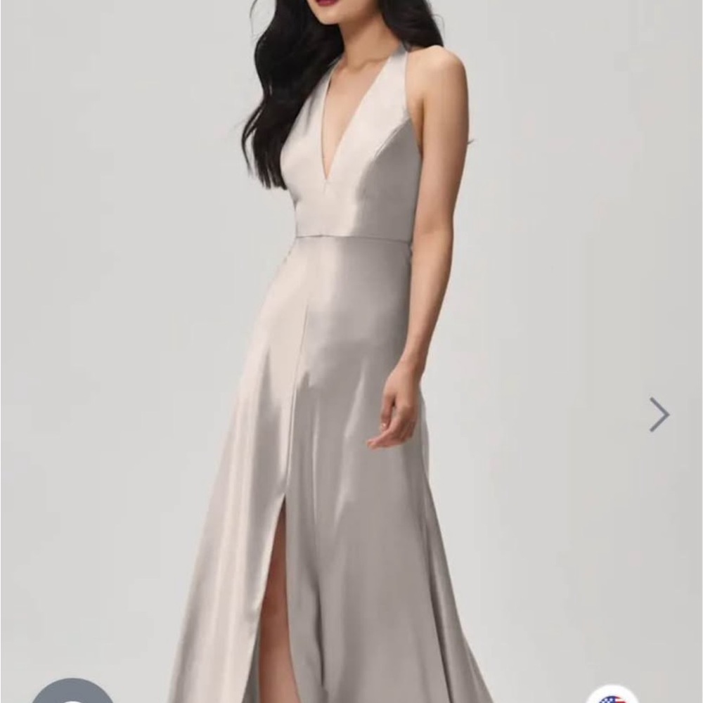 Elegant Gray Halter Maxi Dress